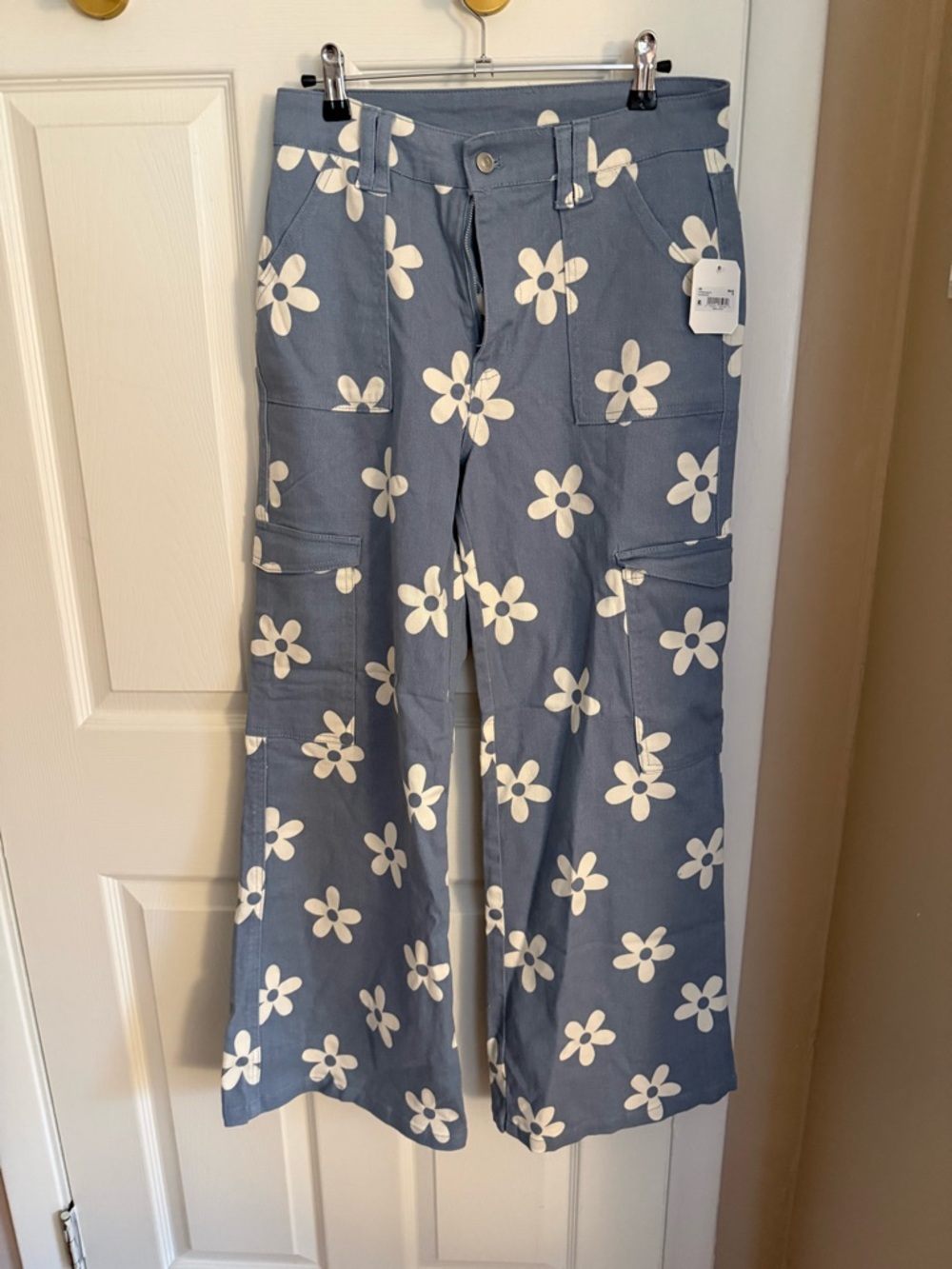 Altar'd State Light Blue Polka Dot Pants
